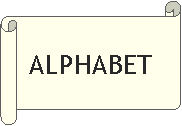 Parchemin horizontal: ALPHABET